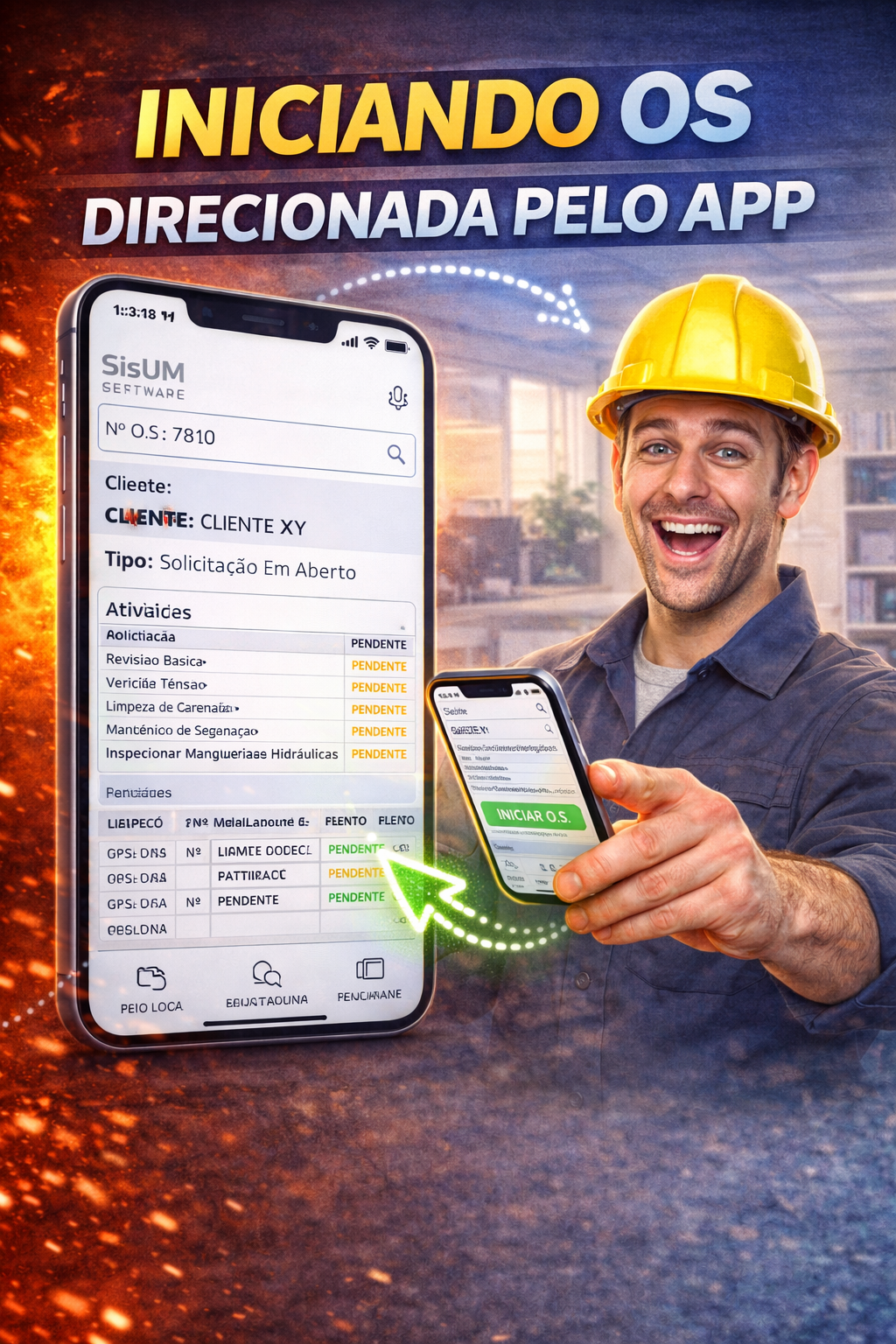 Iniciando OS direcionada pelo app